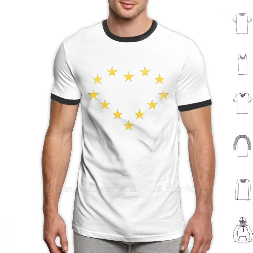 Eu Heart T Shirt Men Women Teenage 6Xl Eu European Union Hearth Shape Love Brexit Europe Merkel United Kingdom Uk Scotland