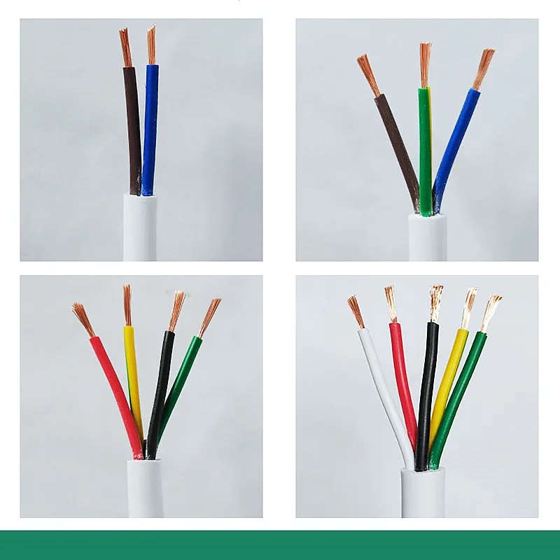 Imagem -05 - Fio Macio Branco do Controle da Bainha do Pvc Núcleo Puro do Cobre Cabo Macio do Sinal Rvv 18awg 20awg 17awg Núcleos Núcleos Núcleos 100 m