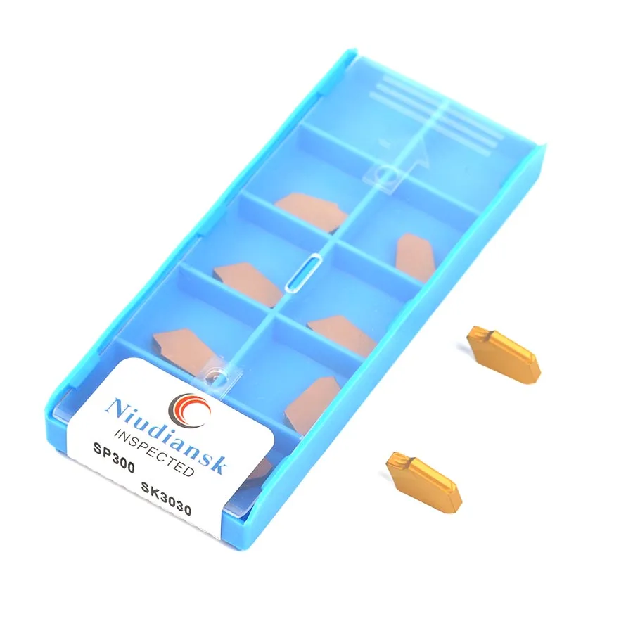 SP200 SK3030 SP300 SK3030 SP400 SK3030 en alliage dur revêtu CVD, outils de rainurage CNC pour le traitement des pièces en acier