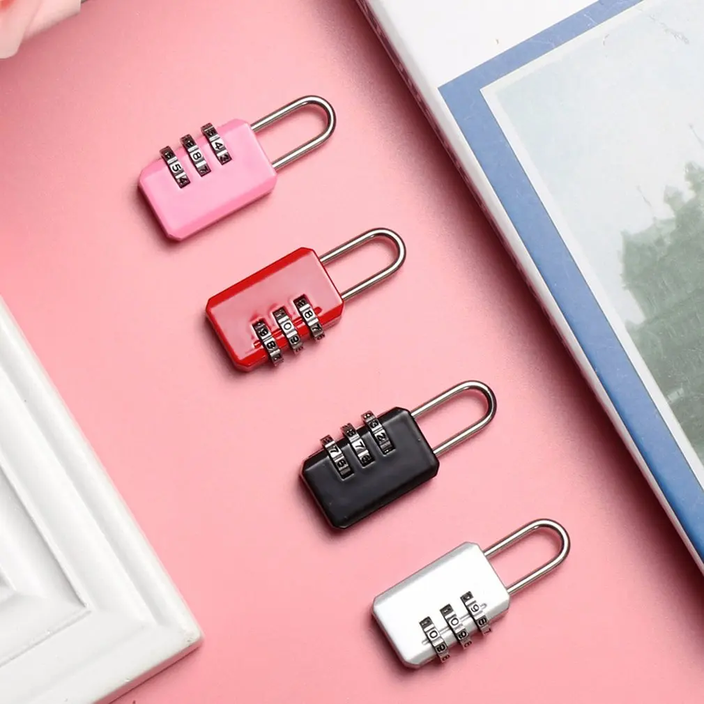 3 Digit Code Combination Padlock For Luggage Combination Number Lock Padlock For Zipper Bag Suitcase Drawer Durable Locks