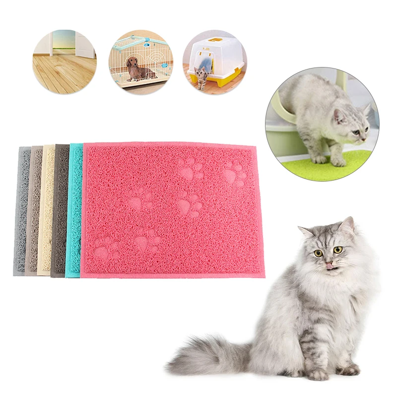 PVC Pet Feeding Mat, Litter Pad, Cute Paw Pad, Bed Dish Cushion, Bowl, Food Placement, Placemat Tray, Toilet, Waterproof