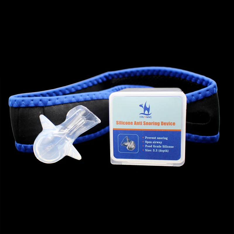 Anti Snoring Chin Strap Belt Jaw Supporter Nasal Strip CPAP+ Stop Snoring Anti Tongue Apnea Silicone for Sleep Apnea Aid