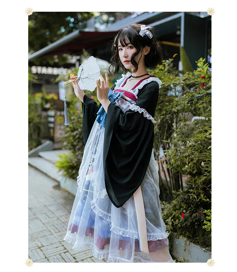 Vestido de princesa para festa e chá lolita, saia vintage de renda na cintura, saia vitoriana kawaii para meninas, gótico