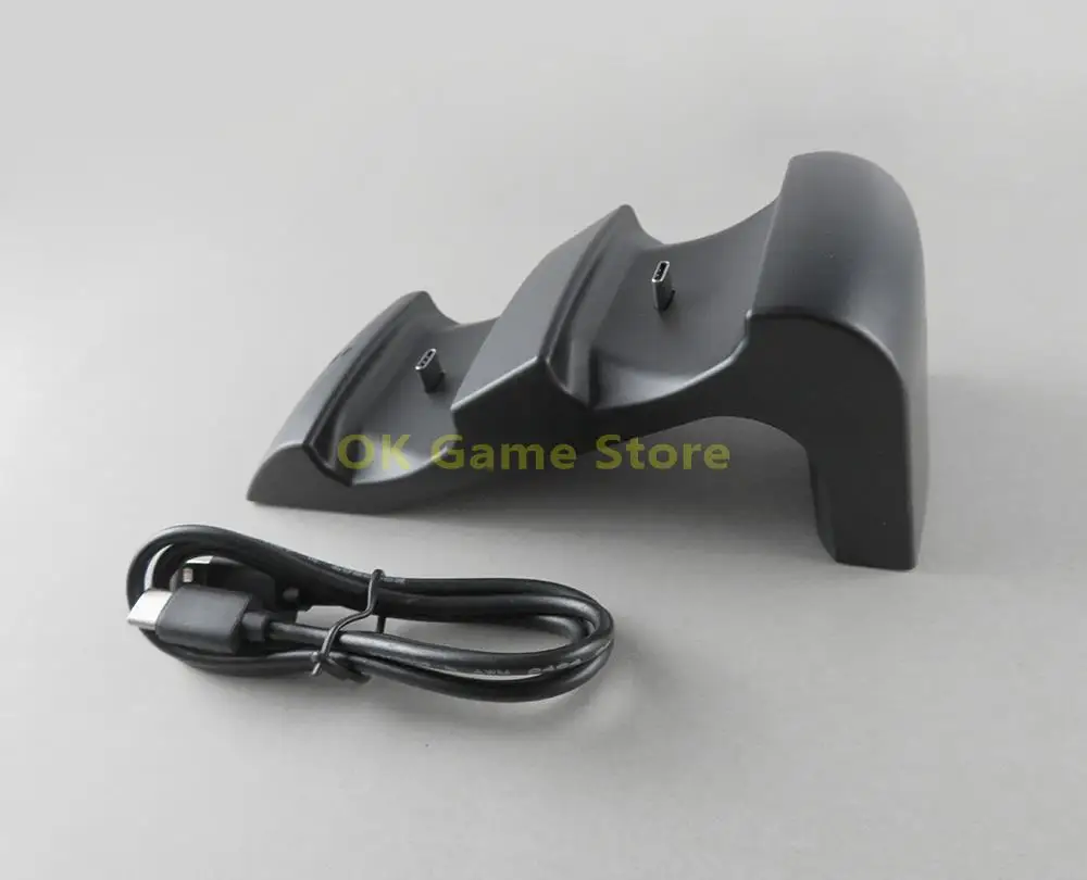 5ชิ้น/ล็อตสีดำ Fast Handle Double ชาร์จแท่นวางพอร์ตสำหรับ NS Switch Pro ไร้สายบลูทูธที่รองรับ