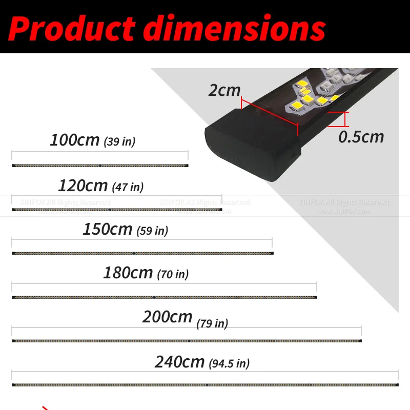 12V 24V LED Truck Tailgate Led Strip Light Bar  Reverse Brake Turn Signal Brake Tail Reverse Light Bar Truck Tailgate Strip Bar