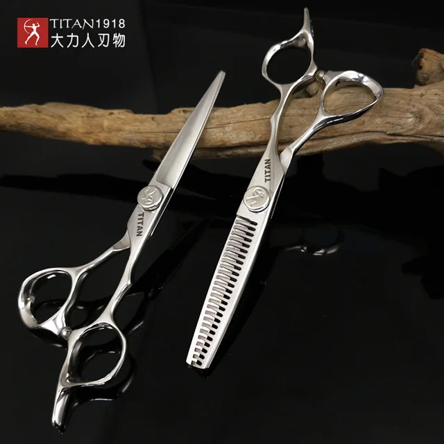 TITAN profesjonalne narzędzia fryzjerskie narzędzia fryzjerskie salon ścinanie włosów nożyce do przerzedzania zestaw nożyczek do włosów 6,0 7 cali