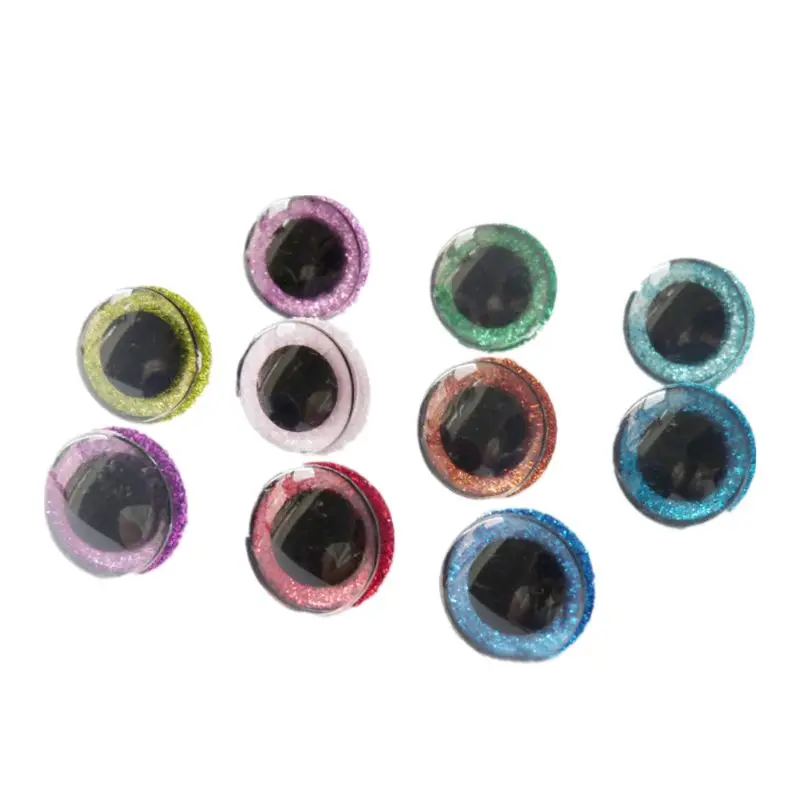 Ojos de plástico brillantes para muñecos de peluche, 10 unidades, 16mm, 20mm, 24mm, 10 unidades