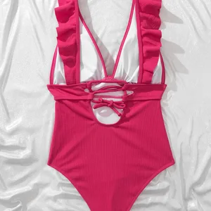 ملابس السباحة من قطعة واحدة نسائية ملابس السباحة مطوية Monokini Push Up نسائي ملابس البحر الصيفية 2023 أفضل 8 قميص كرة قدم على الوجهين مبيعا - No7