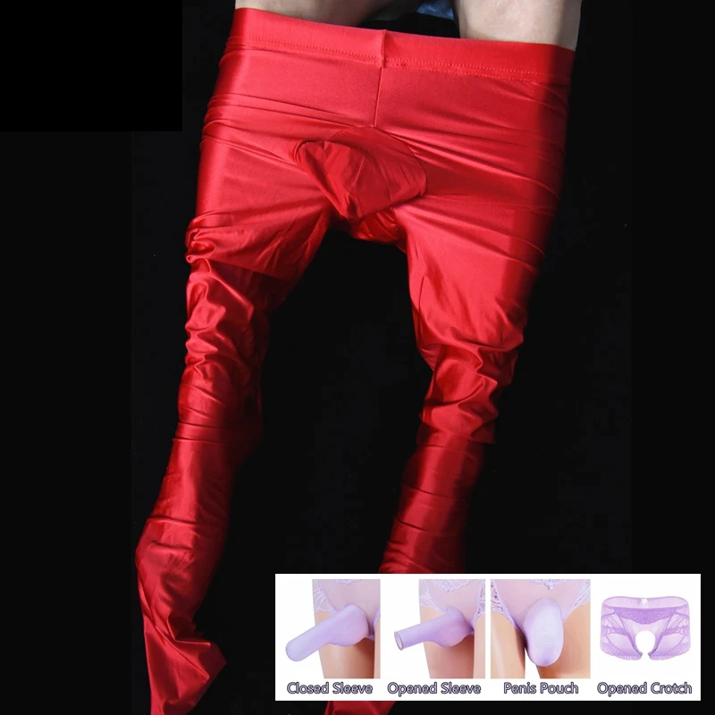 Sissy mnner Strumpfhosen Offenen Penis Pouch Mantel Strumpfhosen Ouvert  Strmpfe Leggings Shiny Hosen Strumpfhosen Exotische Mnnliche Unterwsche  - AliExpress 200000532