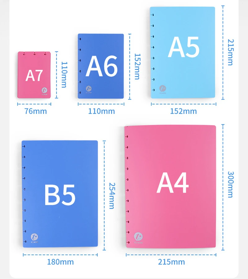 Cubierta de agujero De Seta en forma de T para KW-TRIO, carpeta de hojas sueltas para cuaderno, carpetas de anillos, cubiertas de separación, planificador de anillos A5