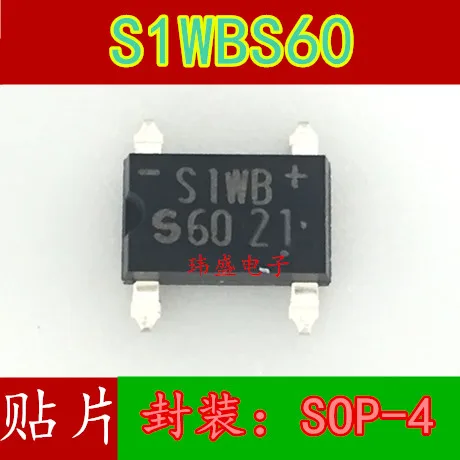 10pcs S1WB60 S1WBS60  1A600V SOP-4