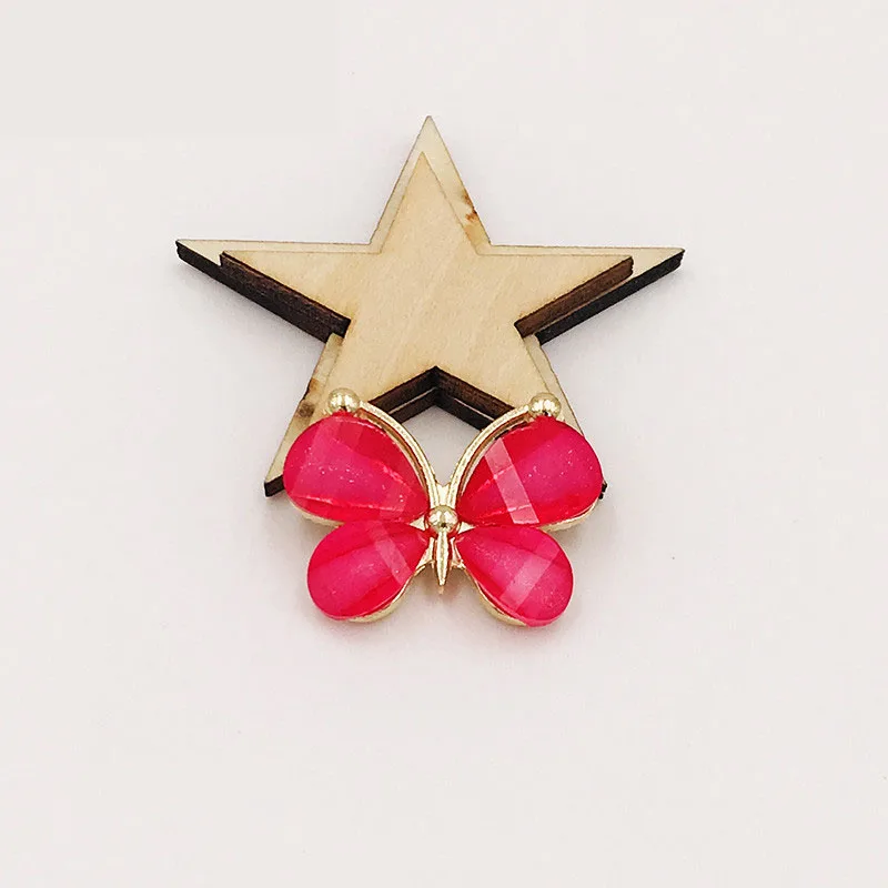 10 Stück/Los 2,2*2,8CM Harz-Legierung Flache Schmetterlingsknöpfe für DIY-Kleidungsapplikationen, Metall-Hochzeitsverzierung, Schmuck und Bastelarbeiten – Detail 12