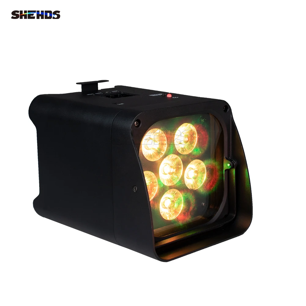 shehds led quente 6x18w rgbwa mais uv em bateria sem fio led palco up par luz para bar discoteca festa em casa dj iluminacao profissional 01