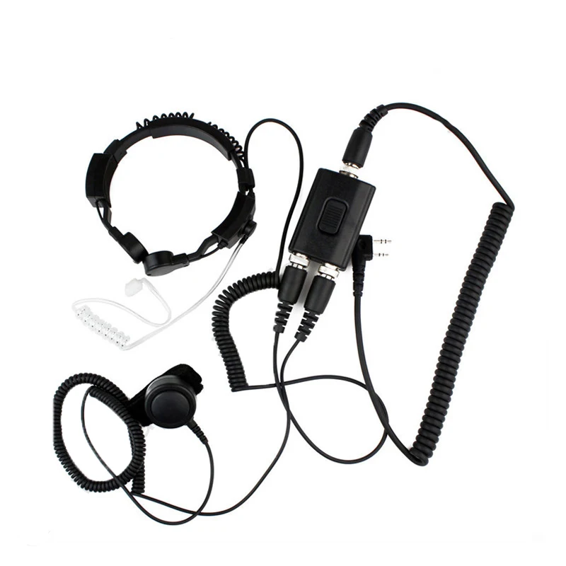 FBI Heavy Duty Tactical Military Throat MIC Headset For Baofeng UV-5R For Kenwood  KG-UVD1  TYT