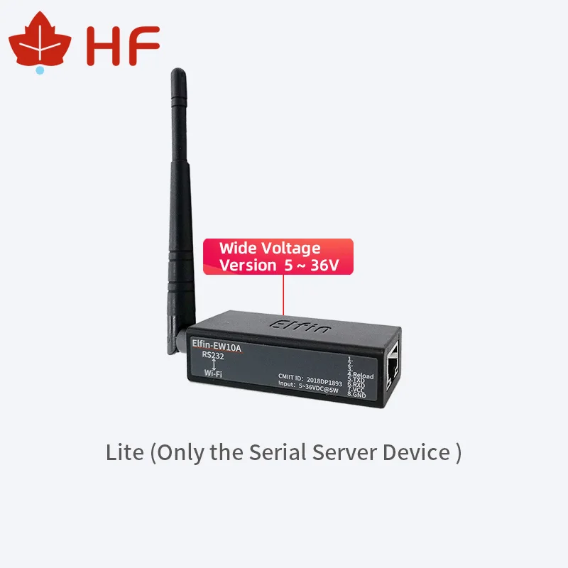 Smallest Elfin-EW10A-0  Wireless Networking Devices Modbus TPC IP Function RJ45 RS232 to WIFI Serial Server Smallest Elfin-EW10