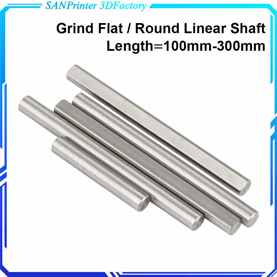 VORON V5 BOM Bearing steel Rod D type shaft Diameter 5mm/8mm Grind Flat Linear Rail Round Length 100-400mm MOTION PARTS