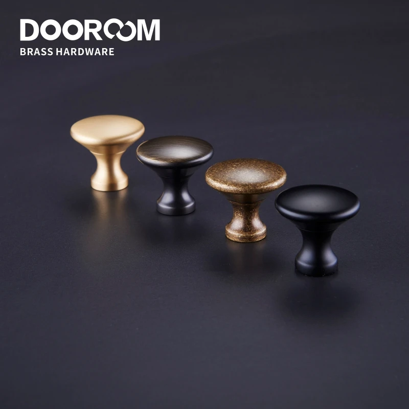 Dooroom-tiradores de latón para muebles, manijas simples americanas para armario, tocador, armario, puerta, cajón, caja de zapatos, pomos Pastoral