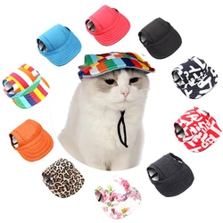 Sombrero de lona para perro, gorra de béisbol para exteriores, protector solar para gato pequeño, accesorios de verano