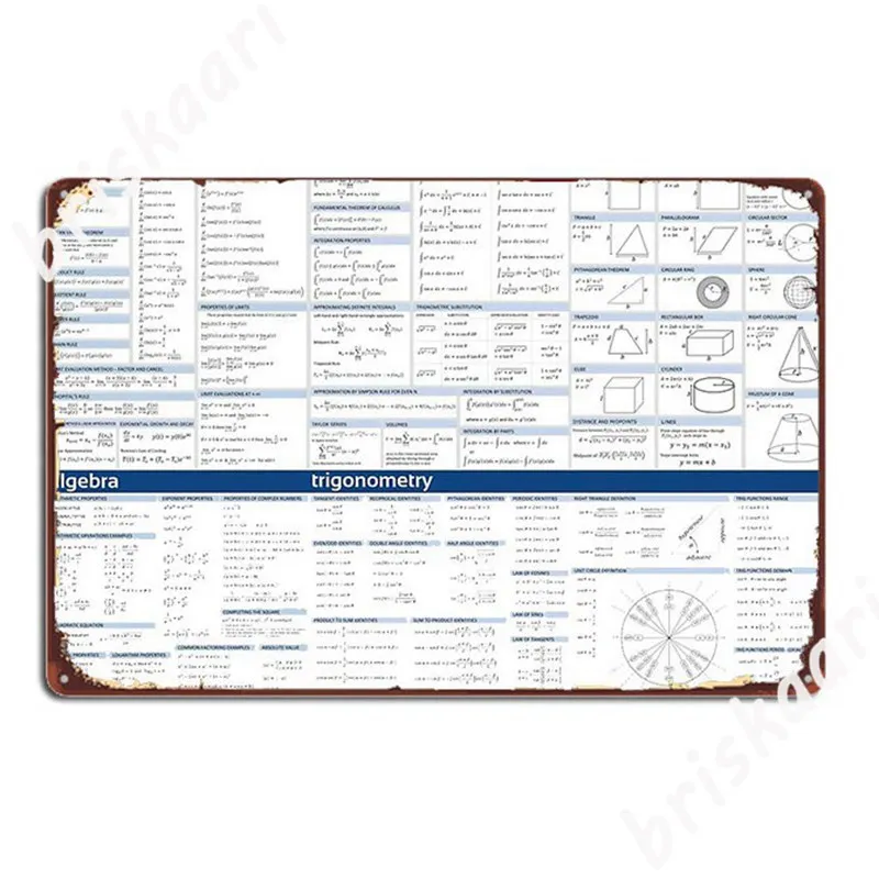 

Математическая формула, листовые синие металлические знаки, постеры для клуба, дома, клуба, бара, создания рисунков, Декор, металлические постеры
