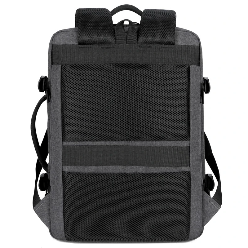 Mochila expandible de gran capacidad para hombre, morral con carga USB para ordenador portátil, resistente al agua, para viaje de negocios, bolsa de equipaje