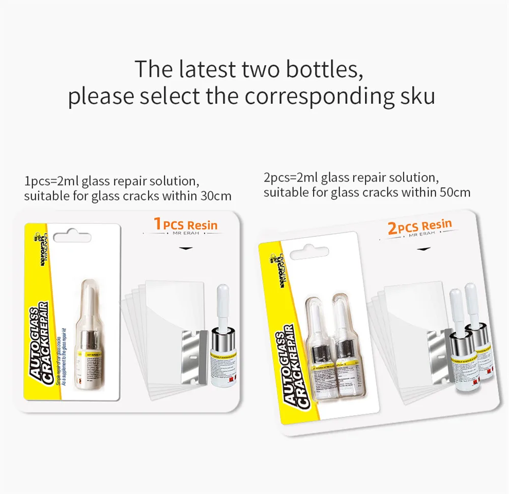 Car Windshield Repair Fluid Window Repair Liquid Cracked Glass Scratch Repair Kit  for Car Auto Glasss Crack Restore Tool