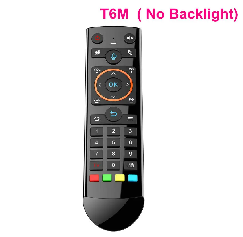 T6M Pro Backlight 2.4G Gyro Air Mouse 5 IR Learning Google Voice Search for Android Smart TV Box PK G30s G20s Pro Remote Control