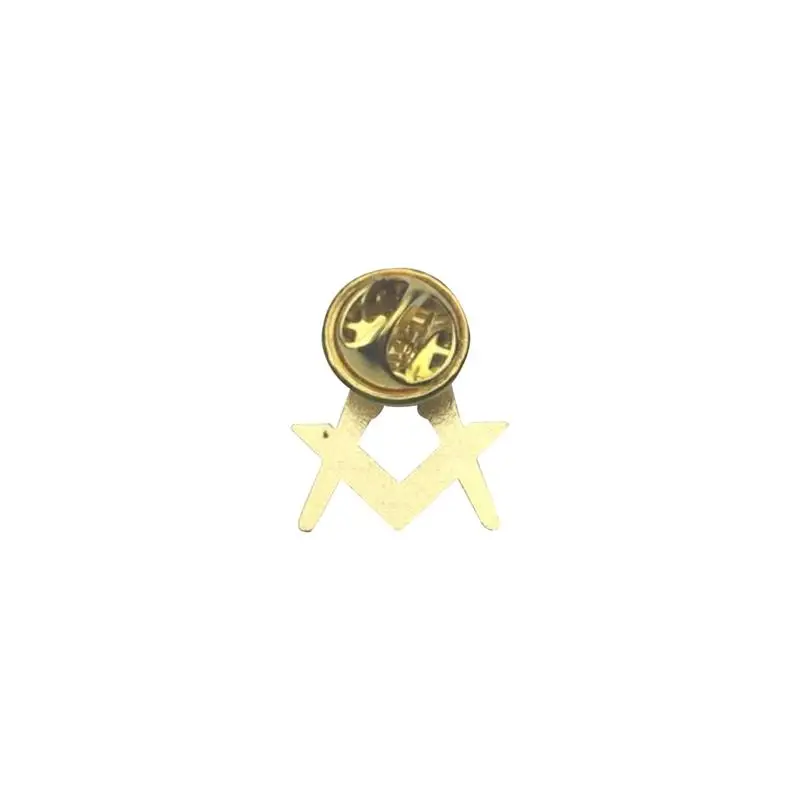 Masonic Lapel Pins Gold Compass And Square Cut Out Brooch Gifts Badges With Butterfly Clutch,18.5mm