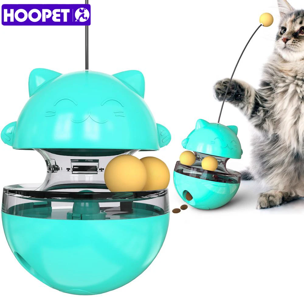 HOOPET Fun Tumbler Pets Slow Food Entertainment Toys Attract The Attention Of The Cat Adjustable Snack Mouth Toys For Pet