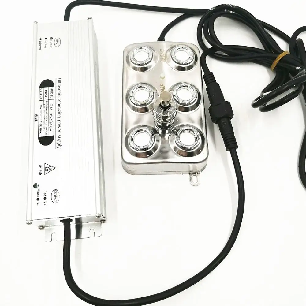 3L/H 6 Đầu Siêu Âm Phun Sương Tạo Phun Sương Tạo Ẩm Hình Ếch Con DC48V Máy Tạo Độ Ẩm Không Khí Nhà Kính Cho Thủy Canh Với 220V Waterpfood Điện cung Cấp