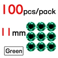 100 Piezas de 11 mm Verde