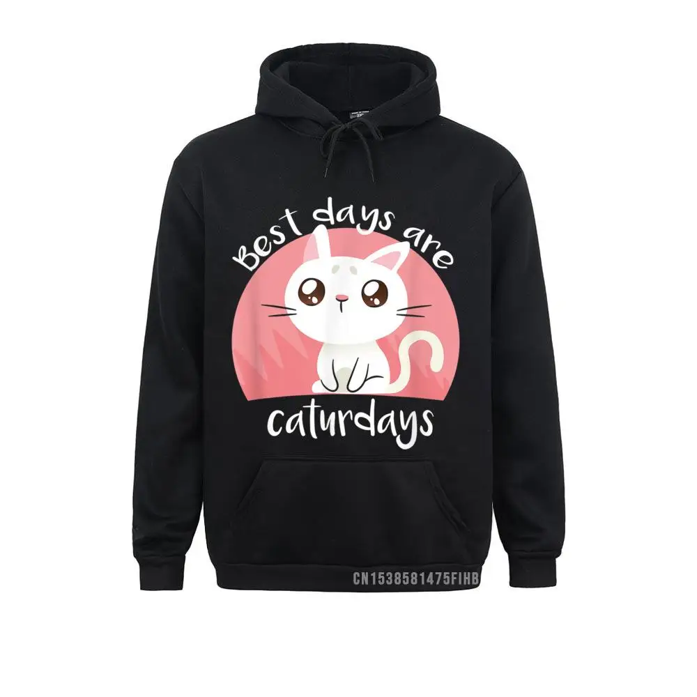 

Best Days Are Caturdays Cute Cat Harajuku Gift For Cat Lover Young Hoodies Gothic Sweatshirts Chinese Style Clothes 2021