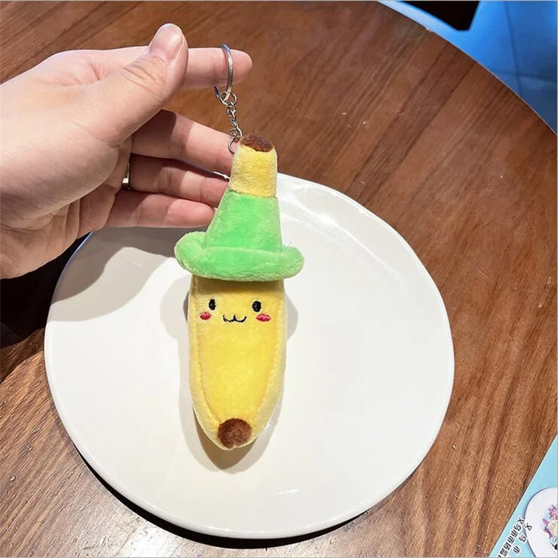 1 pçs diversão dos desenhos animados banana pelúcia brinquedos macios almofada do bebê bonito boneca de pelúcia crianças brinquedos frutas meninas presente 13cm