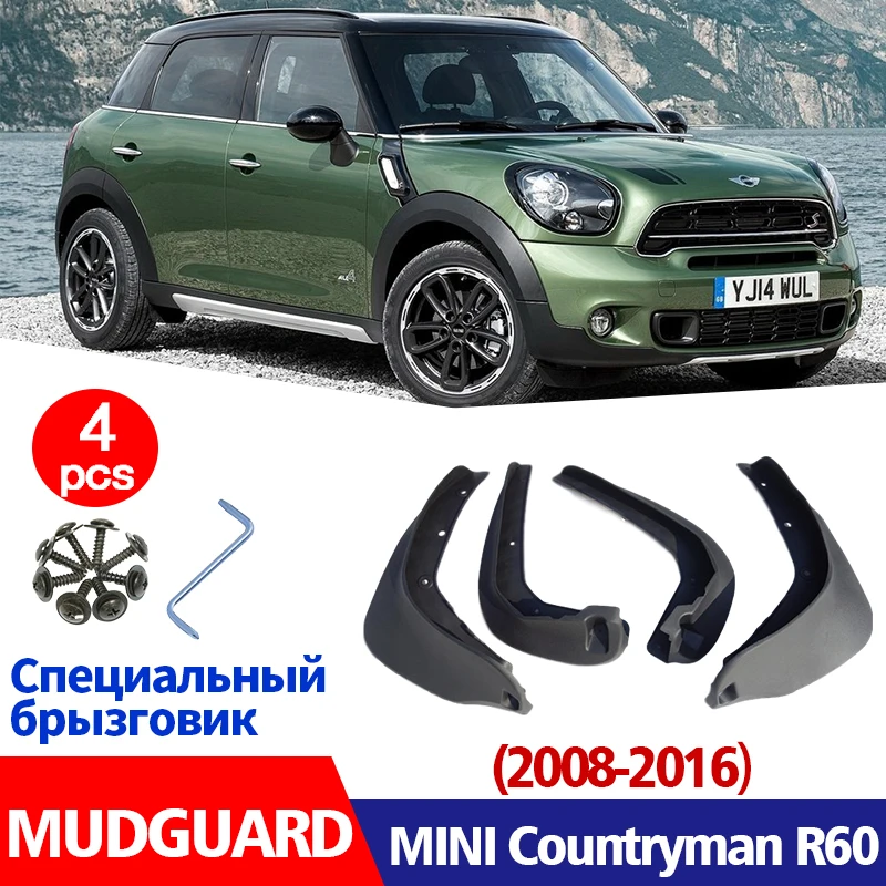 

Mudflaps FOR MINI COUNTRYMAN R60 Mudguards Fender Mud Flap Guard Splash Car Accessories Auto Styline Front Rear 4pcs 2008-2016