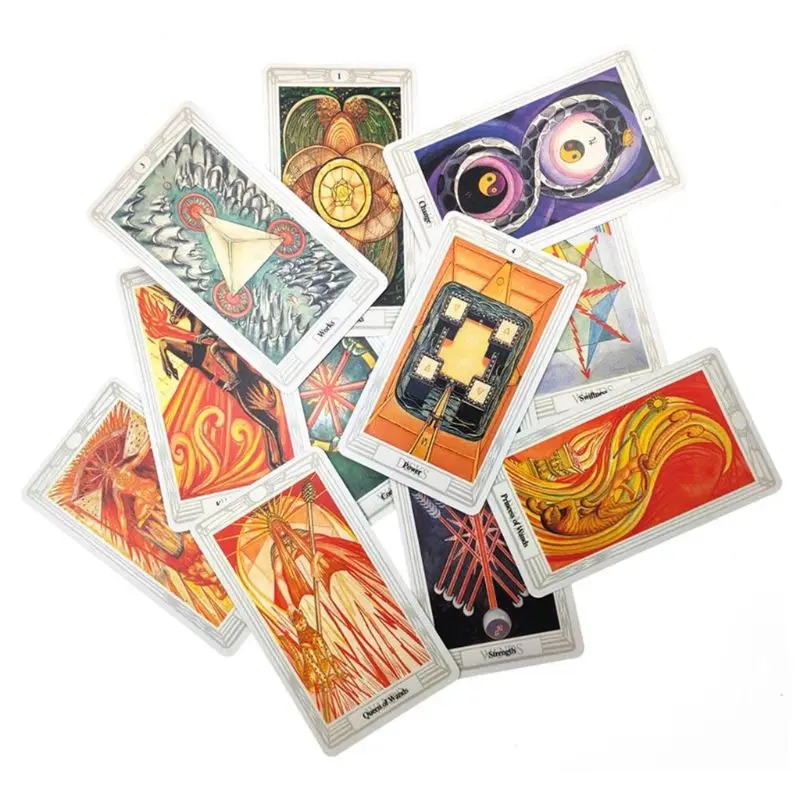 2023 New  Thoth Tarot 78 Cards Deck Mysterious Divination Oracle Playing Card Board Game