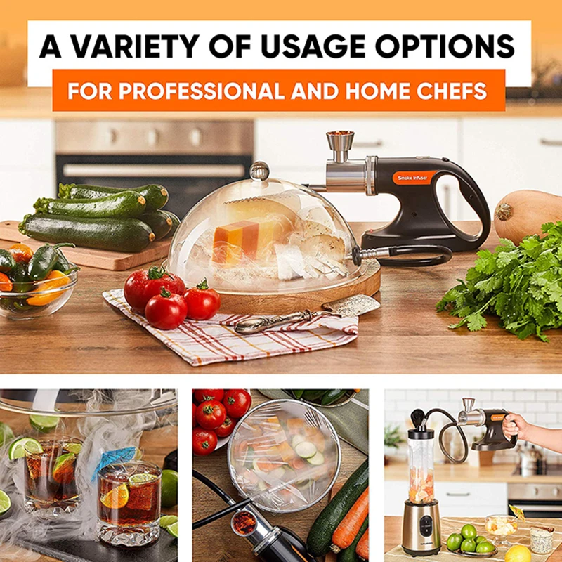 YUMYTH 연기 주입기 휴대용 휴대용 흡연 건, 요리 음식 음료 칵테일 차가운 연기 발생기, 수비디 진공기 T268