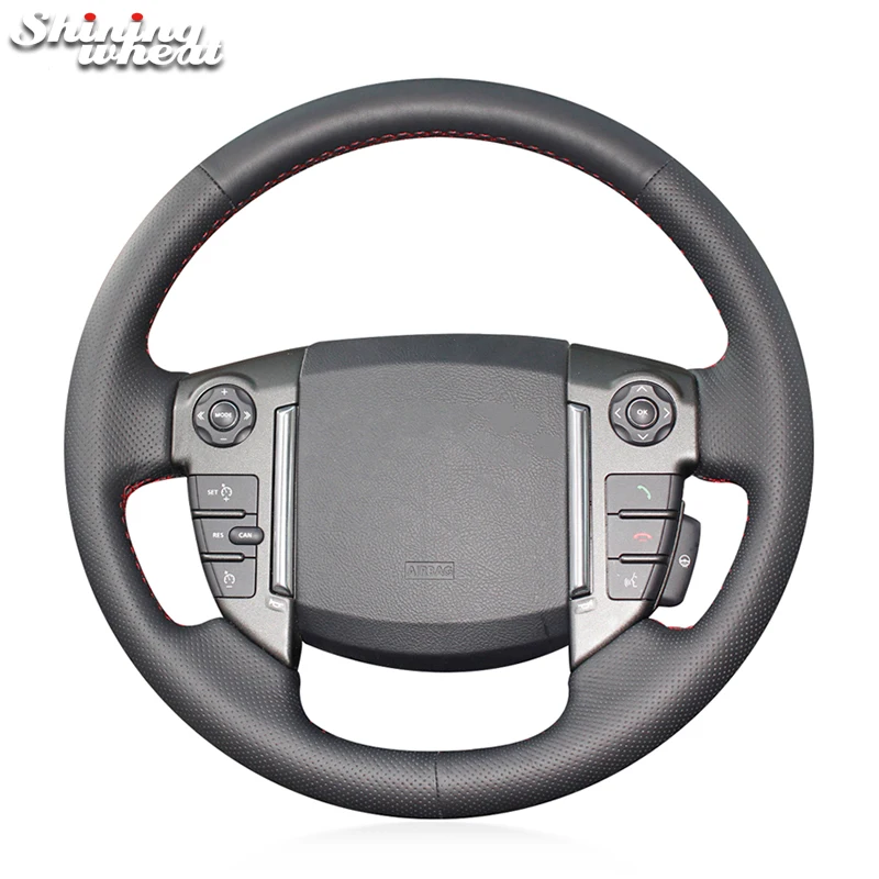 

Shining wheat Black Artificial Leather Car Steering Wheel Cover for Land Rover Freelander 2 2013-2015