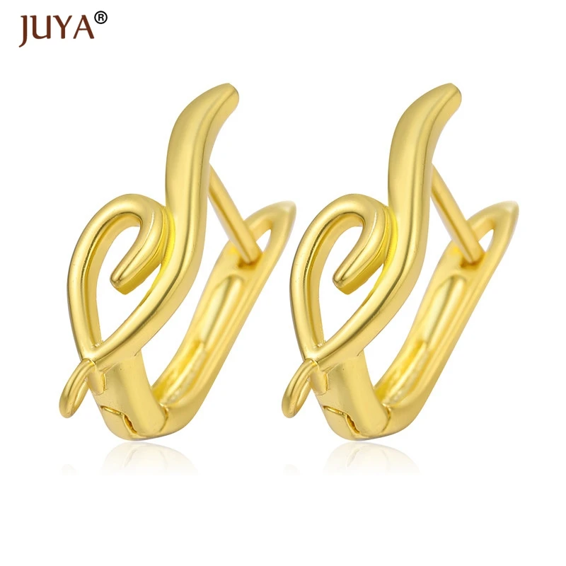 Juya 2pcs DIY Earrings Findings Earwires Hook Clasps Earring fixtures for Women Jewellery Making Supplies Material Accessories