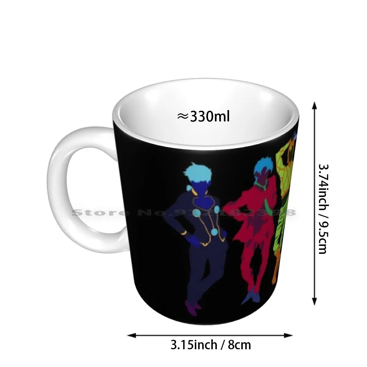 Passione Gang Ceramic Mugs Coffee Cups Milk Tea Mug Passione Gang Golden Bizarre Wind Adventure Vento Aureo Giorno Giovanna