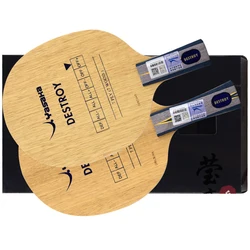 Yasaka-Destroy YDS Table Tennis Racket, Pure Wood, Fast Attack, Ping Pong Racket, Original