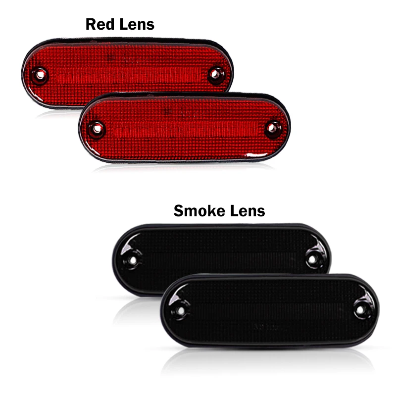 2pcs Car Red LED Car Rear Bumper Fender Side Marker Lights For 1996-2000 Toyota Rav4 Driving Lights