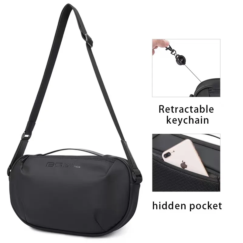 BANGE-Bolso cruzado multifunción antirrobo para hombre, bandolera de hombro, resistente al agua, bolsa de pecho de viaje corto para mujer