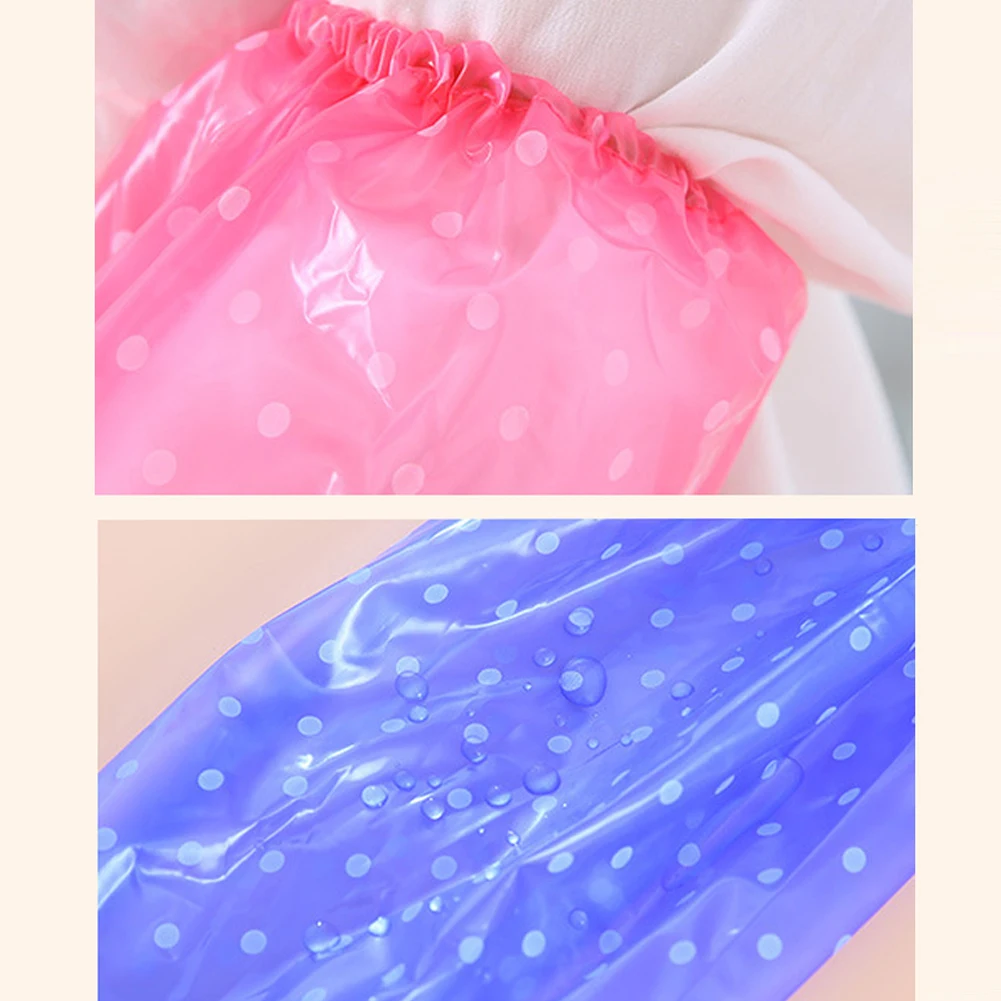 Transparent Acid Resistant Home PVC Simple AntiOil Waterproof Dots Kitchen Apron Random Color EW Appealing