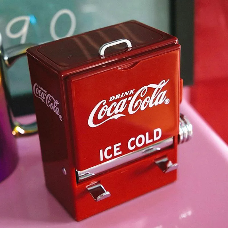 Retro Cola Automatic Toothpick Holder Pocket Small Toothpick Storage Box Dispenser Secret Stash Kitchen Accessories Home Decor