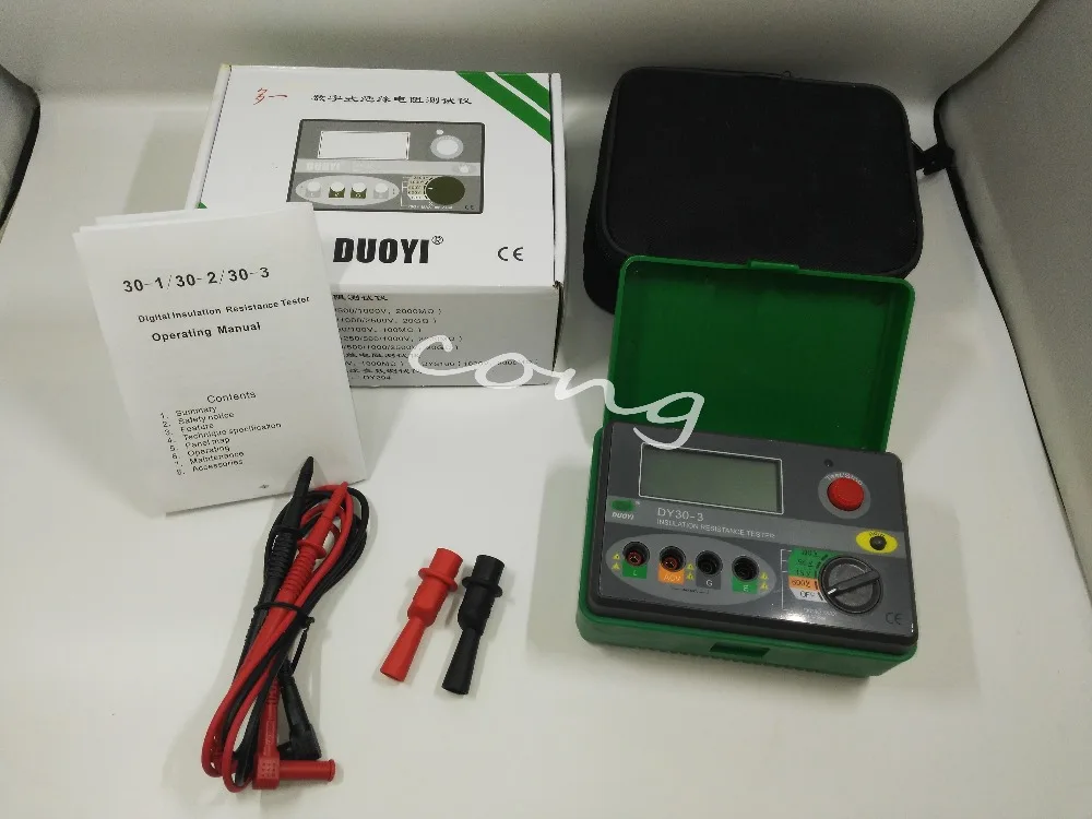 

DY30-3 Digital Insulation Resistance Tester Megohmmeter 15/50/100V 100M ohm