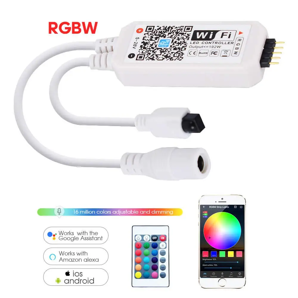 매직 홈 와이파이 LED 컨트롤러, RGBW RGBWW RGB + CCT 블루투스 2.4G 터치, 5050 2835 WS2811 WS2812B LED 스트립용, 5V, 12V, 24V, 1-10 개