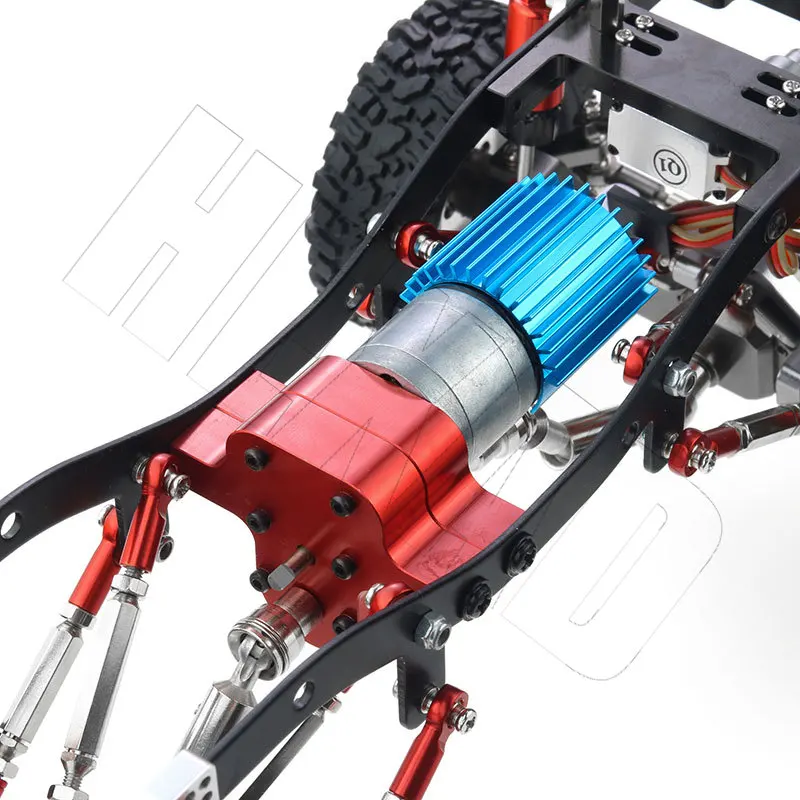 Metal Transmission Gearbox 370 Motor with Drive Shaft Upgrade Accessories for WPL C14 C24 B24 B36 MN D90 MS RC Car