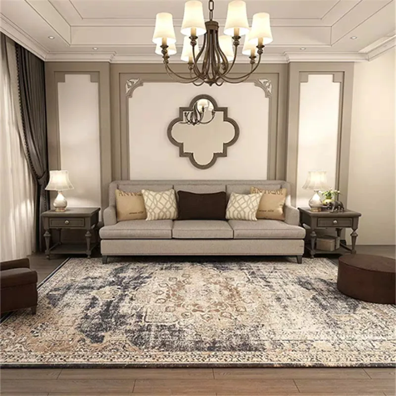 American Retro Carpet for Living Room Persian Rug Bedroom Decor Sofa Coffee Table Mat Vintage Morocco Area Rug Turkey Style Rug