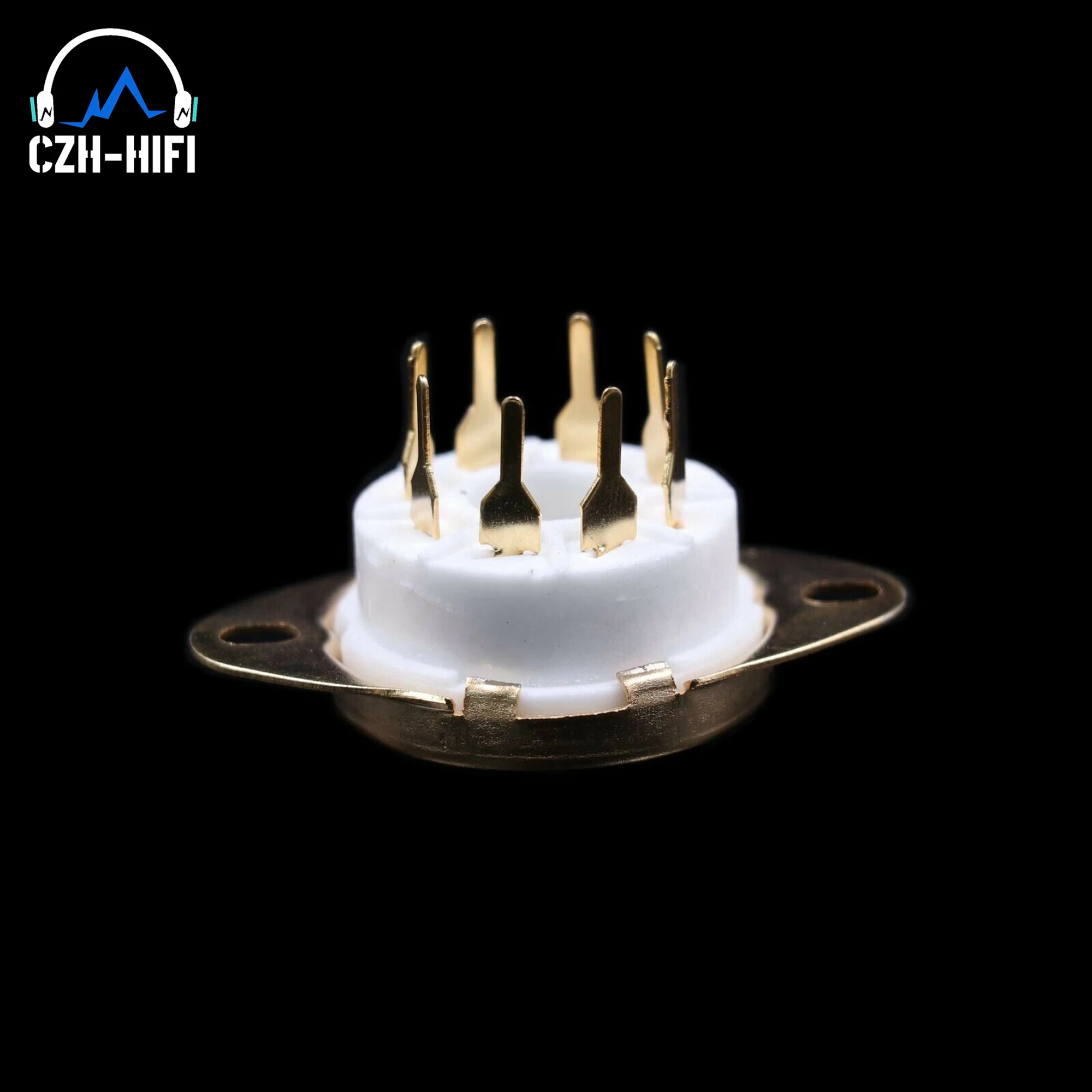 セラミックバルブベース,1ピース,8pin,kt88,el34,5881,6c7,6v6,6sl7,6l6,5ar4用,ヴィンテージ,オーディオアンプ,DIY,金メッキ