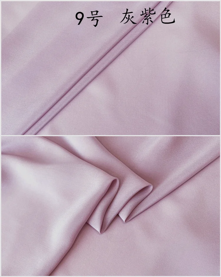 1 meter 100% Mulberry Silk 12 momme crepe de Chine CDC Silk Fabric solid colors 114cm 44\