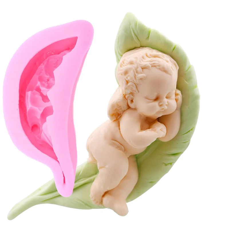 

Large Angel Baby Fondant Mold Chocolate Candy Making Silicone Mold for Baby Shower Birthday Party Cake Decoration Soap Candle
